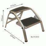 Peldaño dos escalones aluminio Ref.91204