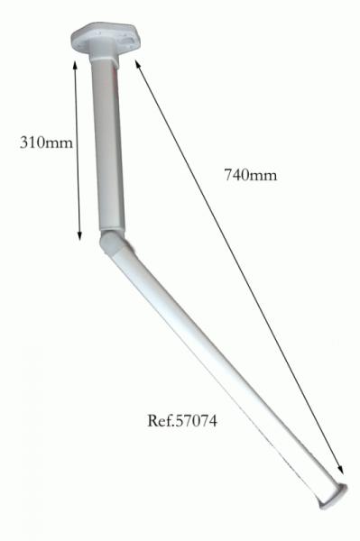 Pie de mesa aluminio plegable a 31cm. Ref.57074