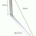 Pie de mesa aluminio plegable a 31cm. Ref.57074