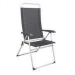 Silla Plegable Aluminio Midland Respaldo Medio - Gris