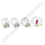 Lote de adaptadores enchufe internacional