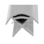 Perfil plástico pvc para esquinas en color gris claro