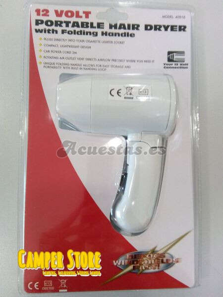 Secador de pelo plegable a 12V. 180W