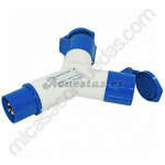 Adaptador macho a hembra doble CEE