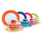 Vajilla melamina colores - 16 piezas
