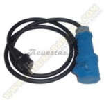 Toma CEE17 hembra a 230V macho