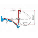 Adaptador fiamma para f35 pro kit ford custom capland / capfun