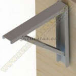 Escuadra plegable 400mm. gris