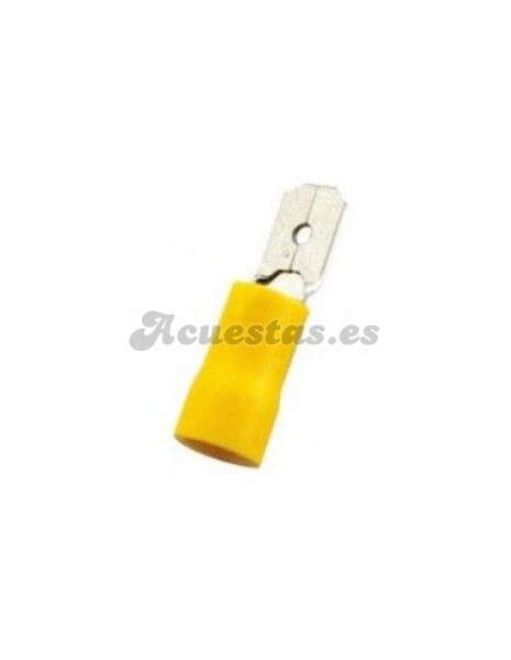 Terminal faston macho de 6.3mm semi-aislado
