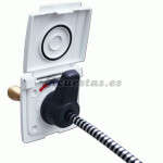 Toma ducha exterior agua fría/caliente flexo 1.5 m