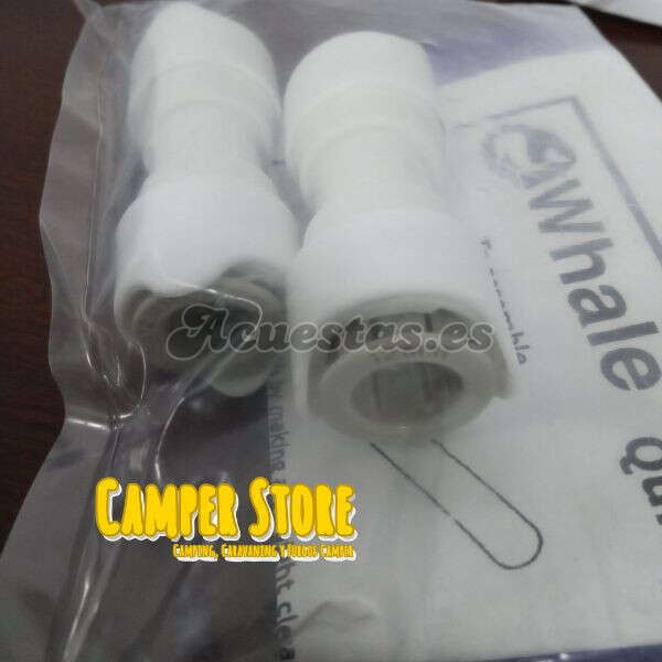 Empalme recto para Whale. 12 mm. Pack de 2