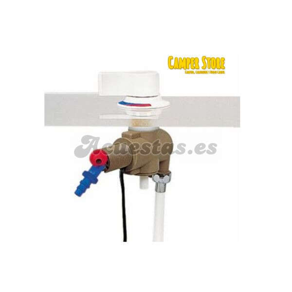 Premezclador agua fría y caliente con interruptor. Blanco