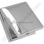 Marco con tapa para enchufe 220 V, BERKER modelo INTEGRO color Plata Brillante