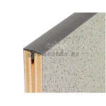 Canto en forma de t gris medio