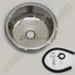 Fregadero redondo inox. 265x265