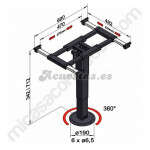 Pie de mesa telescópico, orientable