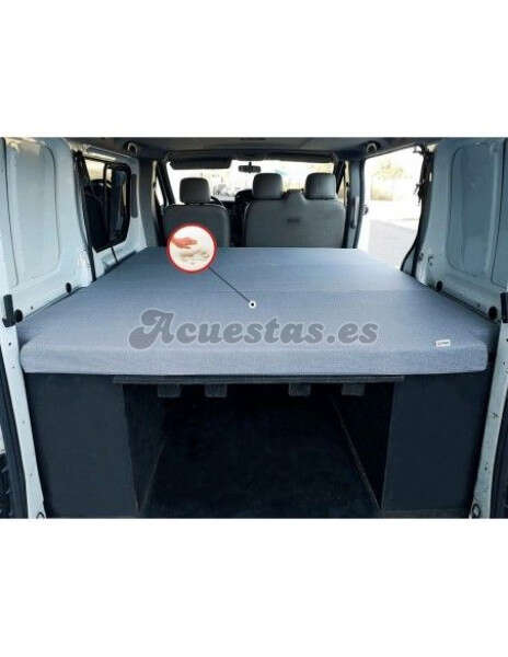 Colchón plegable para trafic, vivaro, primastar con visco