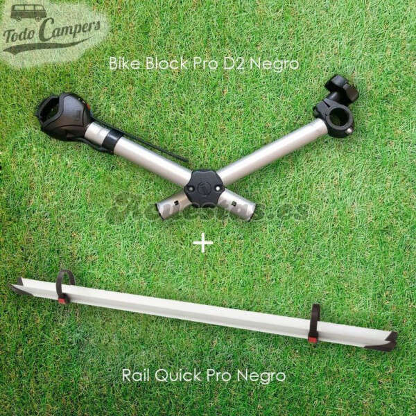Kit de ampliación de 3 a 4 bicicletas (Rail Quick Pro y Bike Block Pro D2) Negro