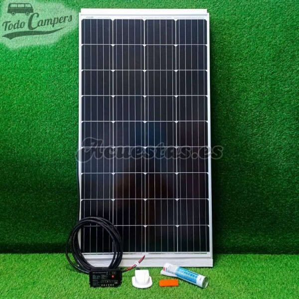 Kit Placa solar rígida Monocristalina - Regulador MPPT 10A - 140W