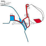 Soporte para toldo Fiamma F35 Pro para VW T5 y T6 California