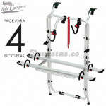 Portabicicletas Fiamma para Trafic, Vivaro, Primastar, NV300 y Talento desde 2002 con Portón Trasero Abatible - 4 BICIS