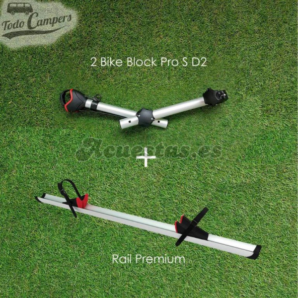 Kit de ampliación de 2 a 3 bicicletas (Rail Premium y Brazo Block Pro S D2) - Negro