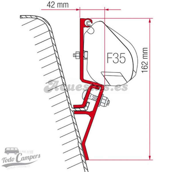 Soporte Toldo Fiamma F35 Pro - Volkswagen T3