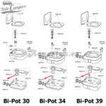Tapón Azul + Junta  Bi-Pot (30, 34 y 39)