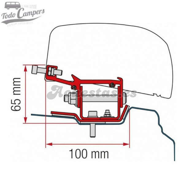 Soporte Toldo Fiamma F40 Van 270 - Trafic, Vivaro, Talento y NV300 desde 2015 Batalla Corta