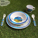 Vajilla melamina infantil We love Camping - 5 piezas