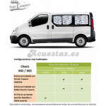 Aislantes Térmicos Trafic Vivaro Primastar 2002-2014 - Habitáculos (ventanas laterales)