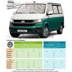 Aislantes térmicos para Volkswagen T5, T6 y T6.1 - Juego Completo