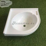 Lavabo de equina blanco - 42x42x18cm