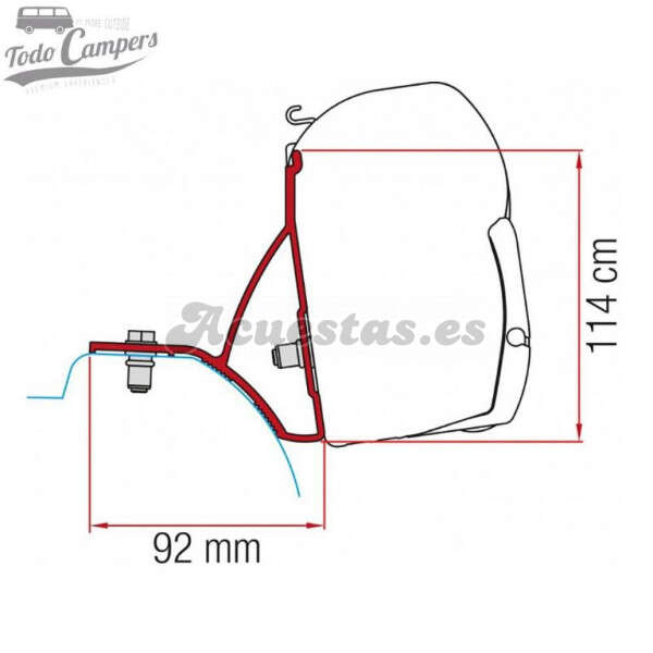 Soporte Toldo Fiamma F45s Trafic Vivaro Talento NV300 desde 2015