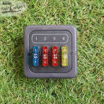 Módulo 4 fusibles con Marco - Color Gris Oscuro