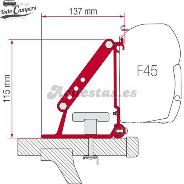 Soporte para toldo Fiamma F35 / F45s - Auto Adapter (baca)