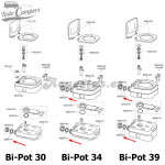Junta Tapón Azul/Rojo Bi-Pot (30, 34 y 39)