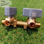 Llave de paso ermeto para tubo de gas 8 mm - 2 vías