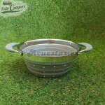 Colador / Escurridor plegable gris - 20 x 20 x 8,5cm