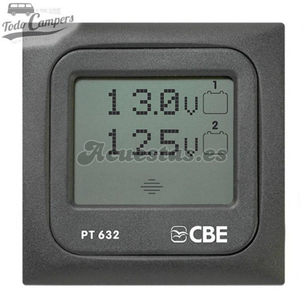 Voltímetro CBE Digital PT632 12V (para dos baterías)