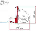 Soporte Toldo Fiamma F35 Pro - Ford Custom