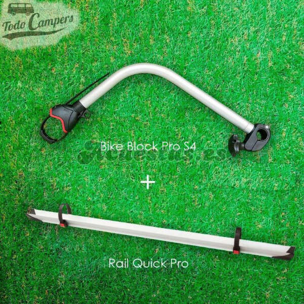 Kit de ampliación de 3 a 4 bicicletas (Rail Quick Pro Negro y Bike Block Pro S4)