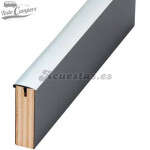 Canto en T semiperfilado - Gris Plata - 5 metros