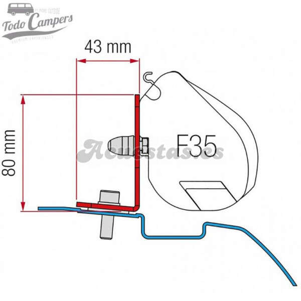 Soporte Toldo Fiamma F35 Pro - Nissan NV200