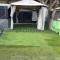 Caravana Knaus instalada en camping Trillas.